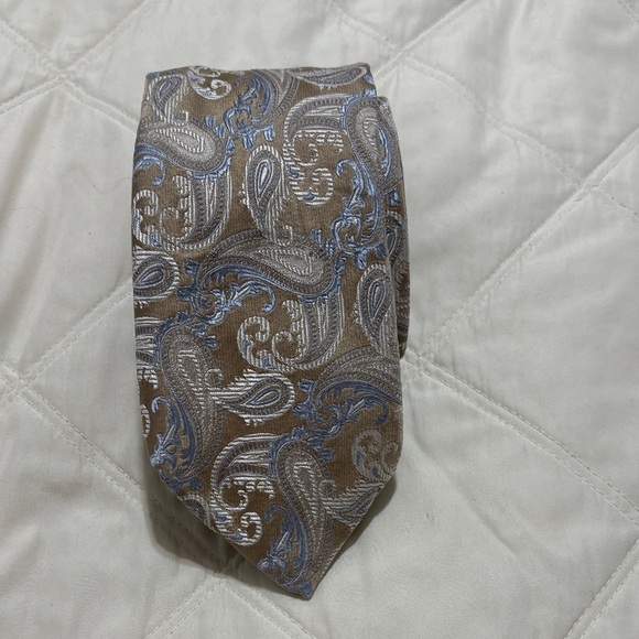 Michael Kors Paisley Tie in light Brown, blue, beige, Silver casual formal - Picture 2 of 10